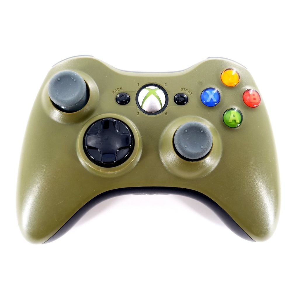 Microsoft Xbox 360 Limited Edition Halo 3 Green Wireless Controller New Sticks